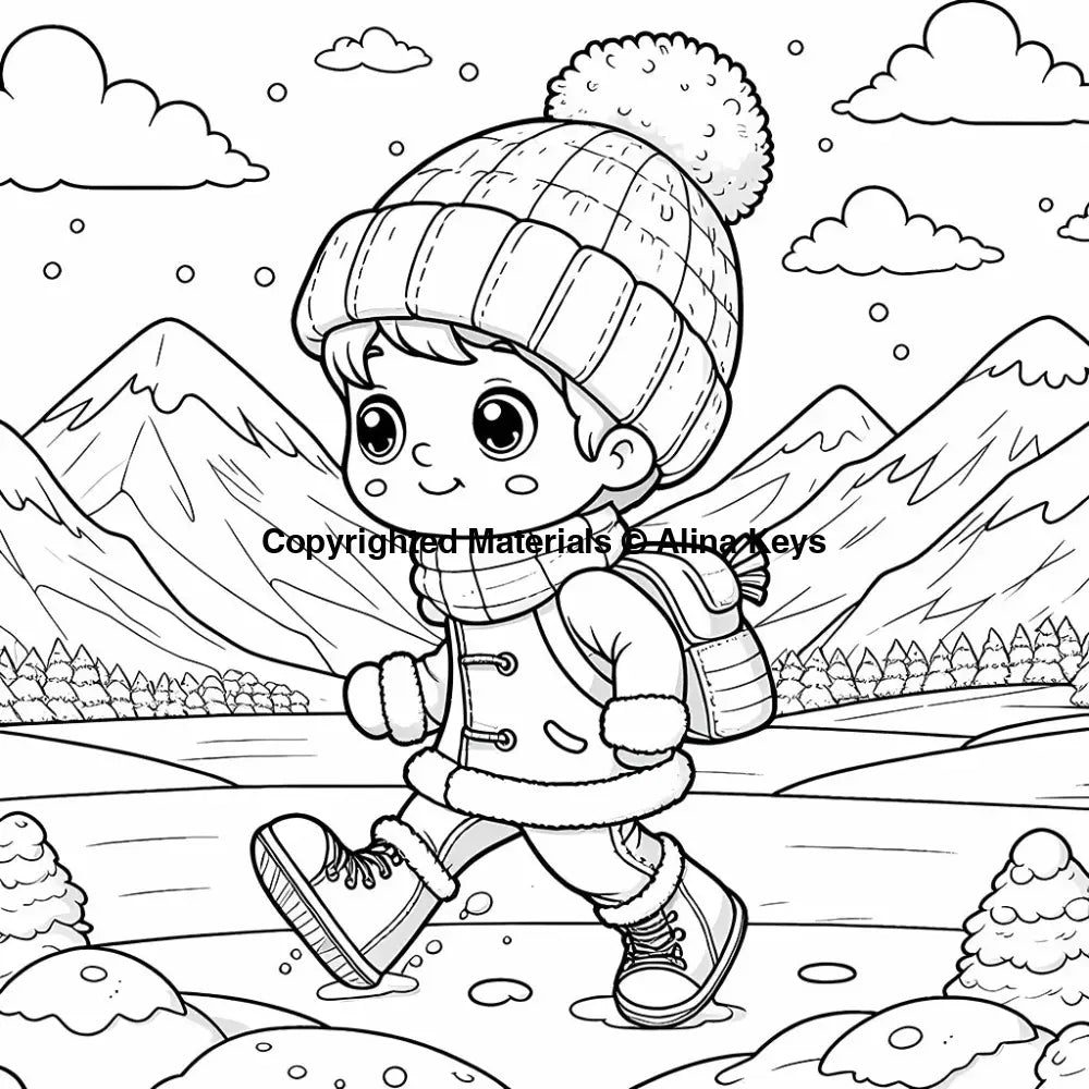 winter holiday coloring pages