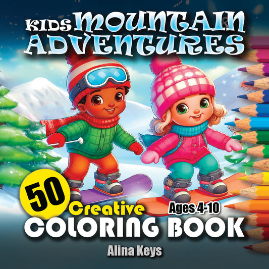 Kids Mountain Adventures Coloring Book Pages