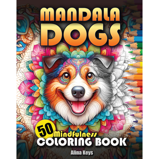 Mandala Dogs Coloring Book Pages for Adults