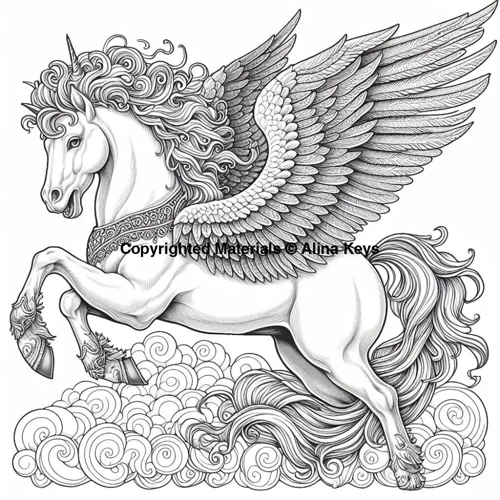 pegasus greek mythology coloring pages