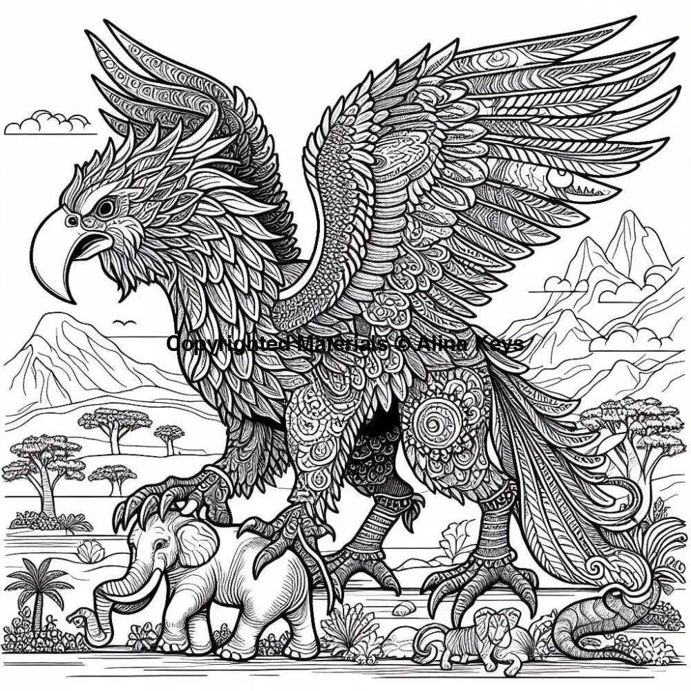 roc mythological coloring pages