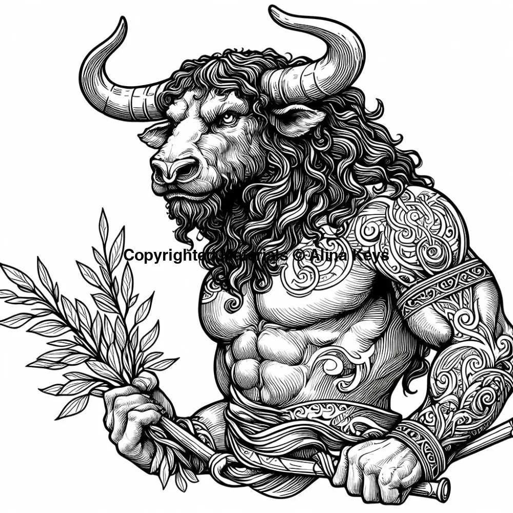 minotaur greek mythology coloring pages