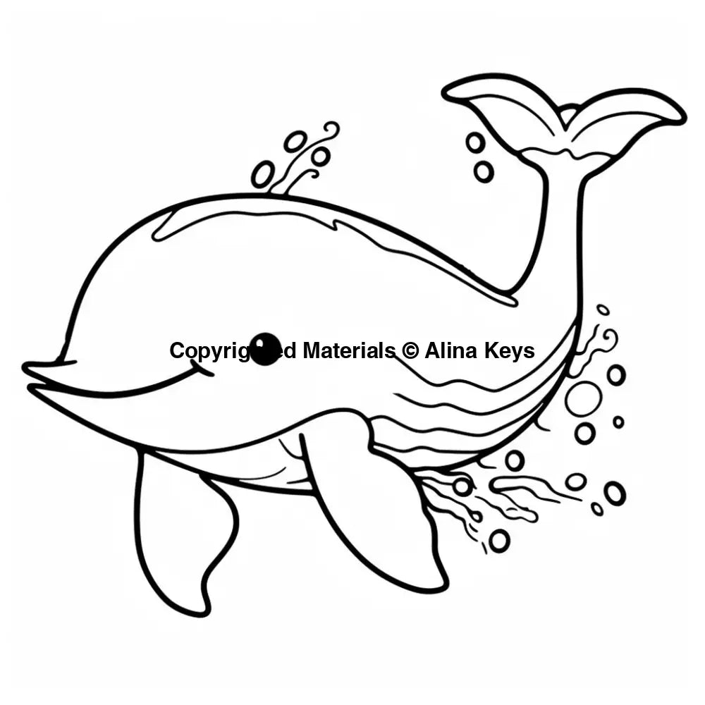 cute whale coloring pages