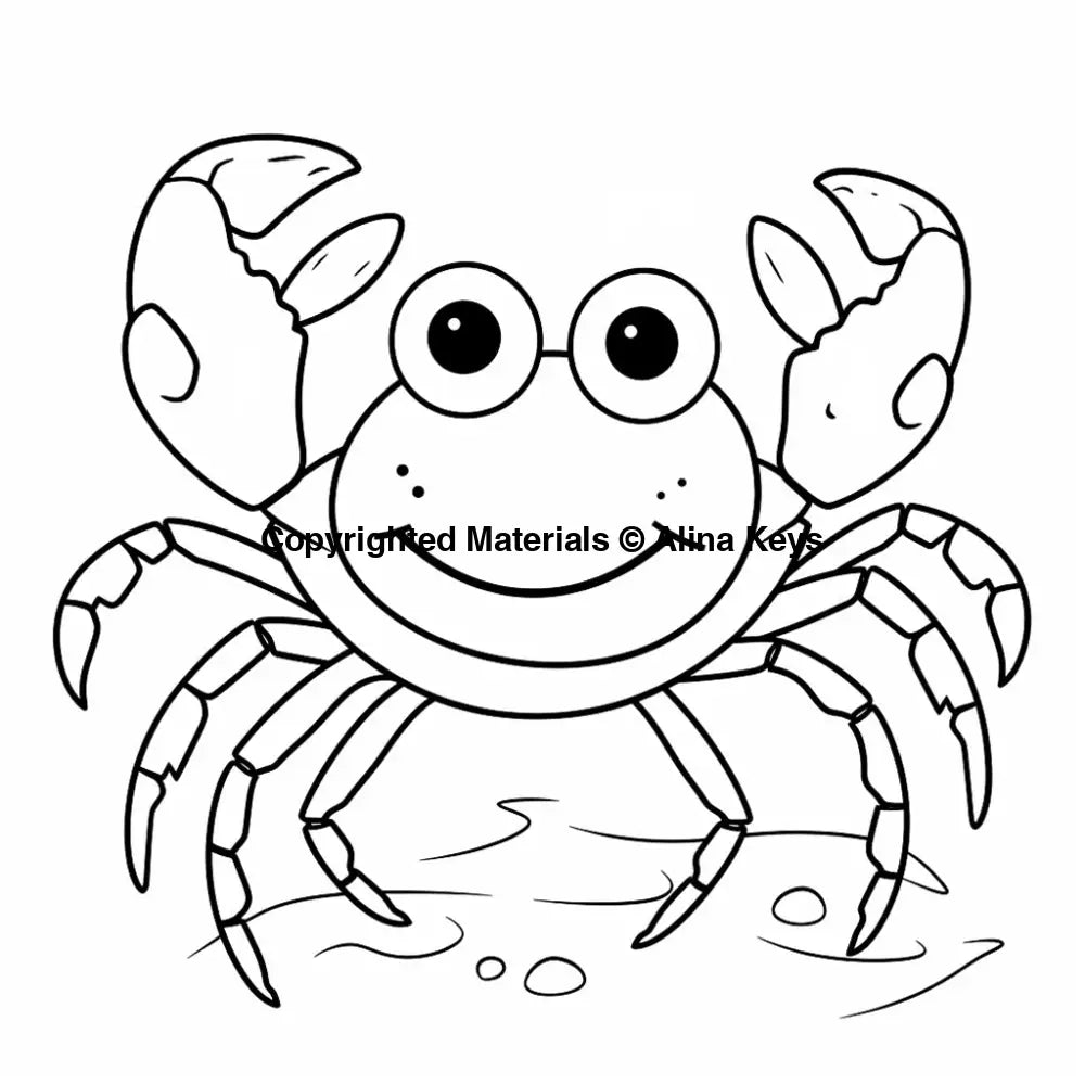 crab coloring sheets