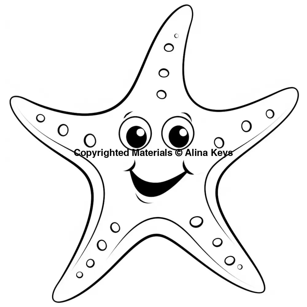 cute starfish coloring pages