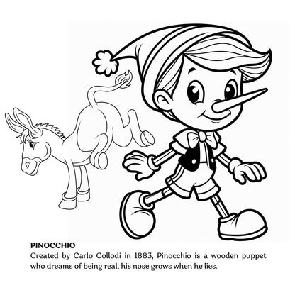 pinocchio donkey coloring page
