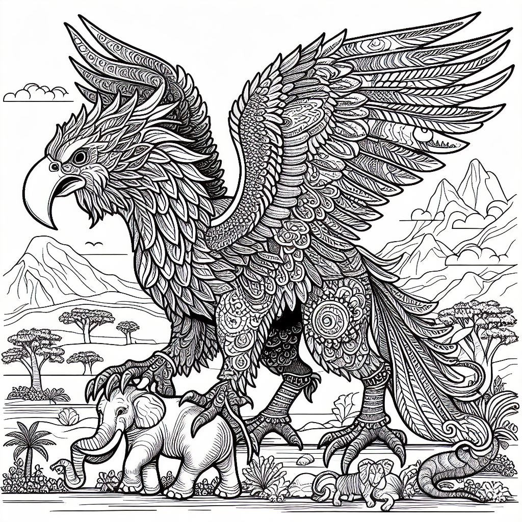 roc mythological coloring pages