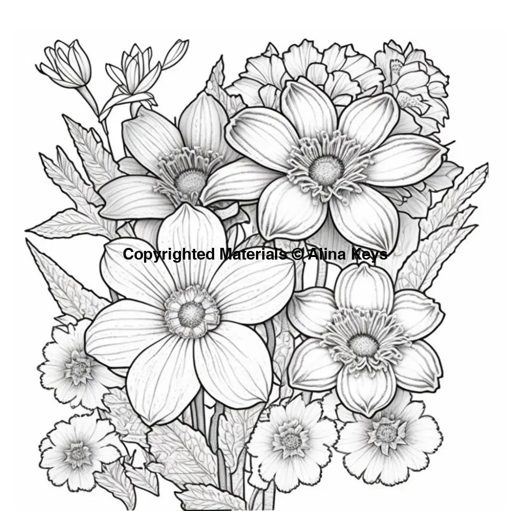 cosmos coreopsis flowers coloring pages