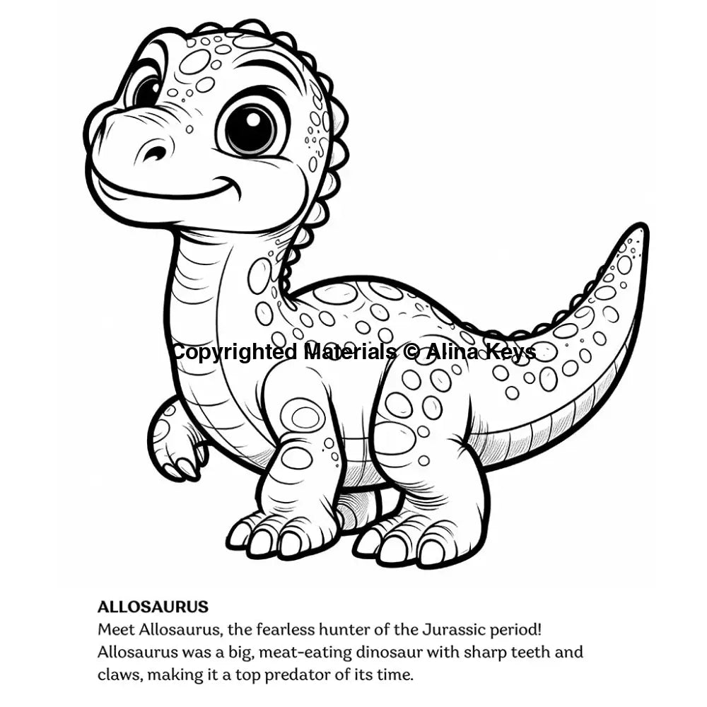 allosaurus dinosaur coloring pages