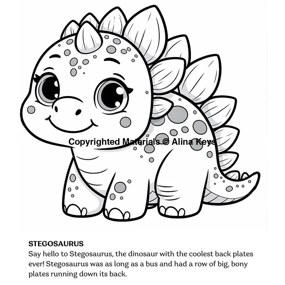 stegosaurus dinosaur coloring pages