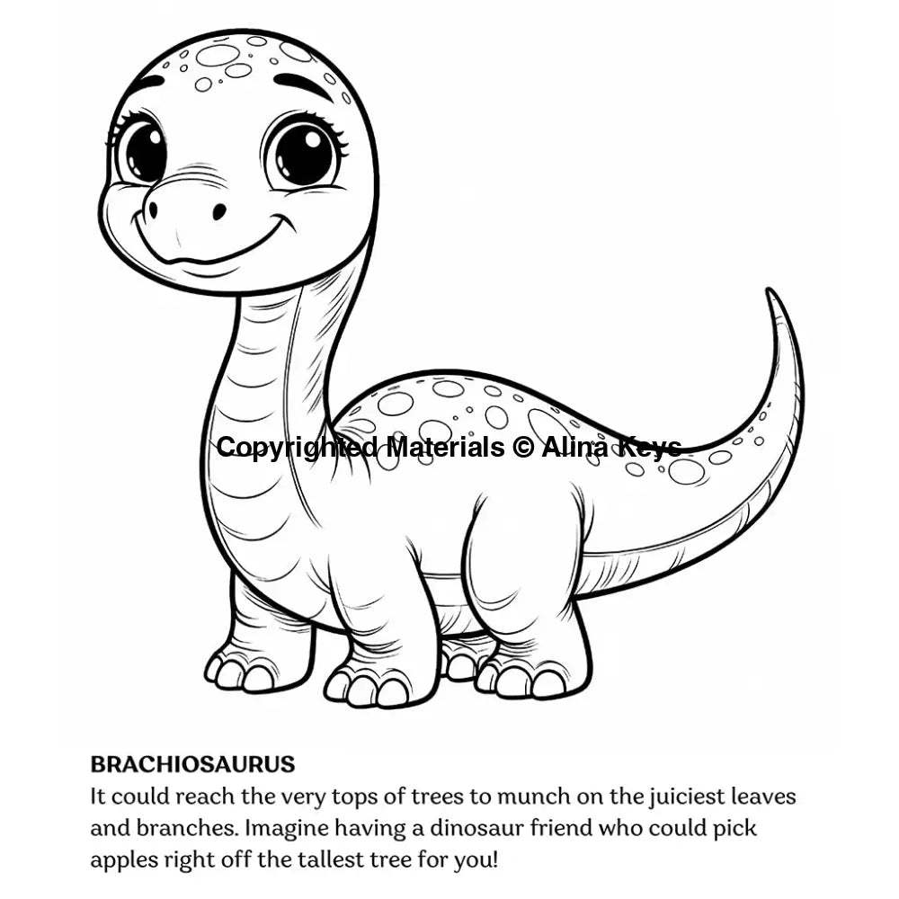 brachiosaurus dinosaur coloring pages