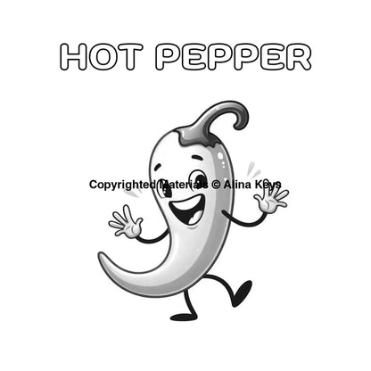 hot pepper coloring pages