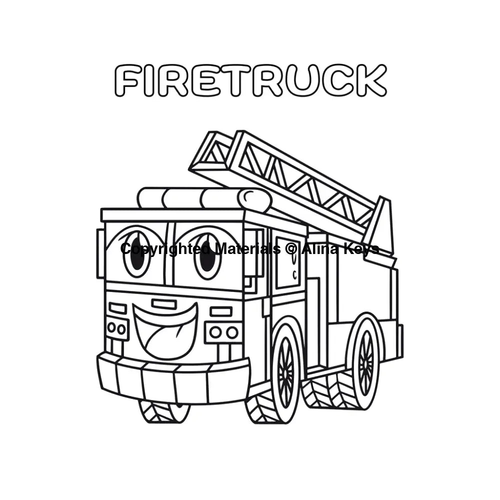 Firetruck Coloring Page