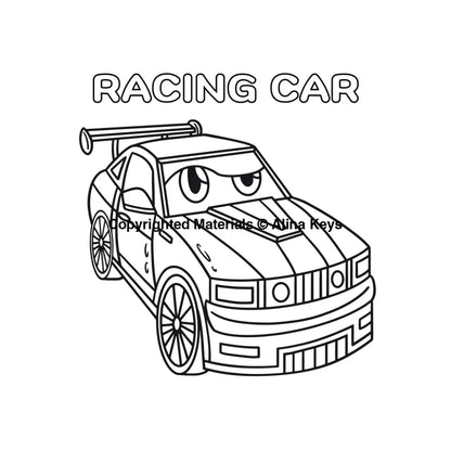 Racing Car Coloring Page