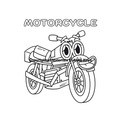 Motorcycle Coloring Page