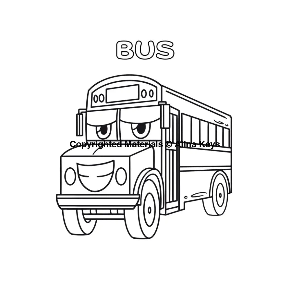 Bus Coloring Page