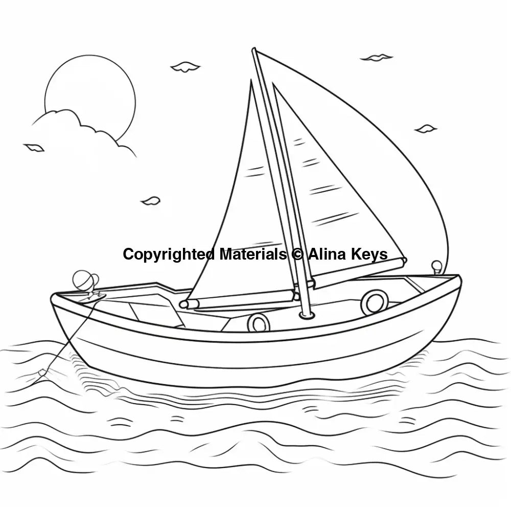 sailboat coloring pages toddler