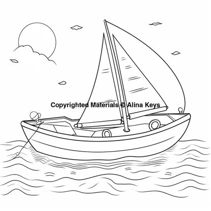 sailboat coloring pages toddler