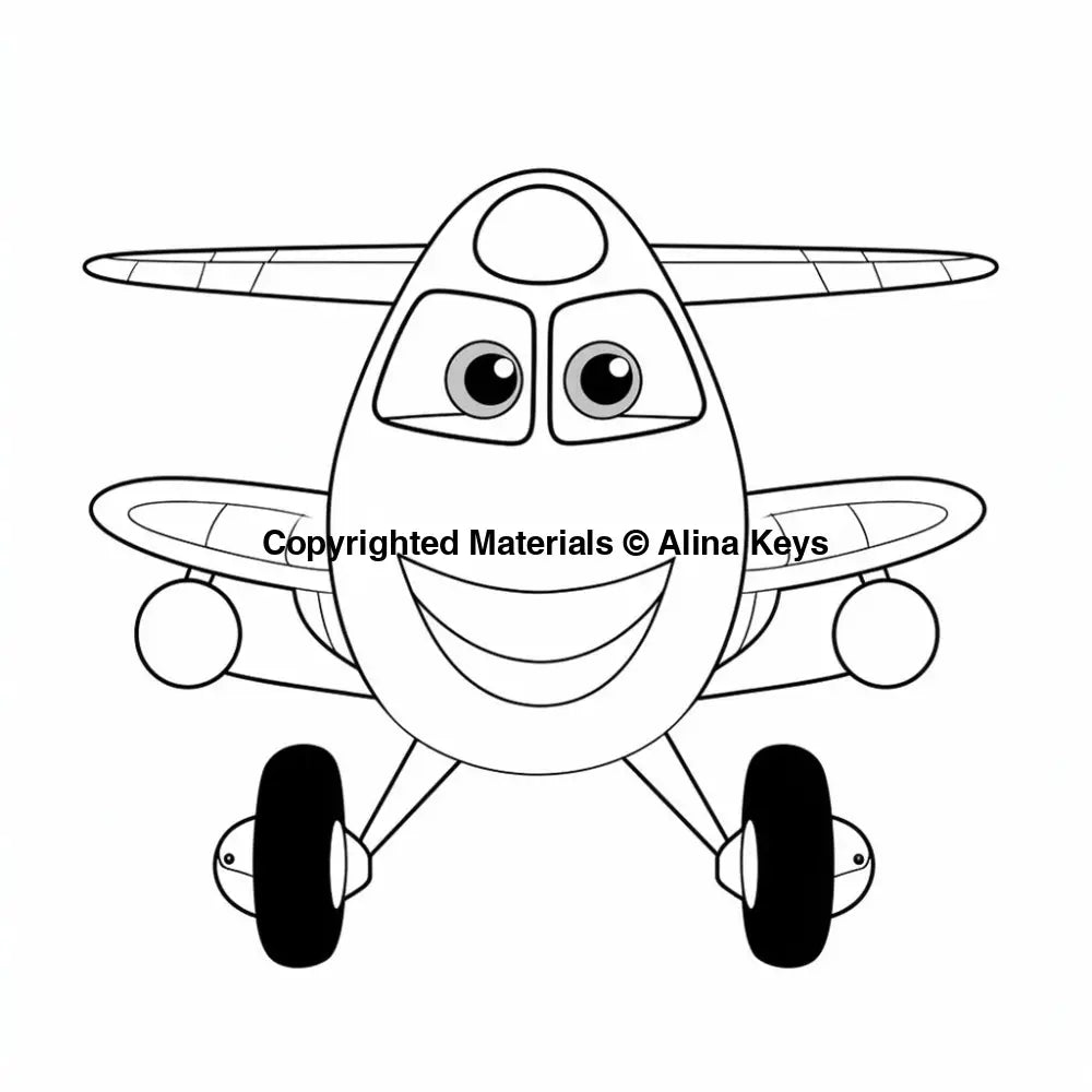 airplane coloring page toddlers