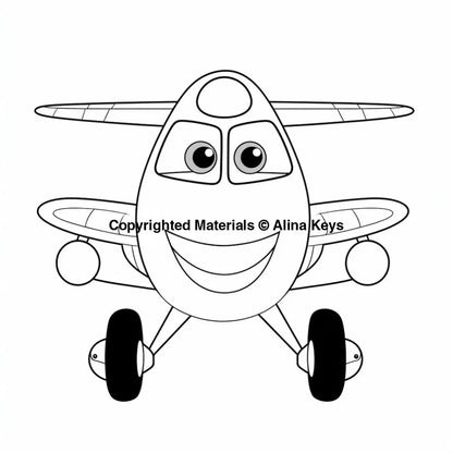 airplane coloring page toddlers