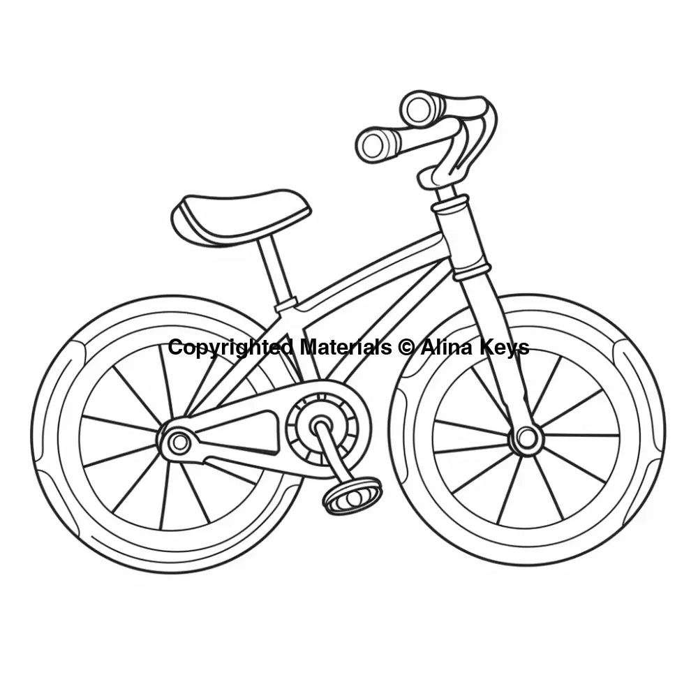 bicycle coloring pages toddler