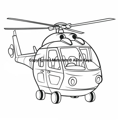 helicopter coloring page toddlers