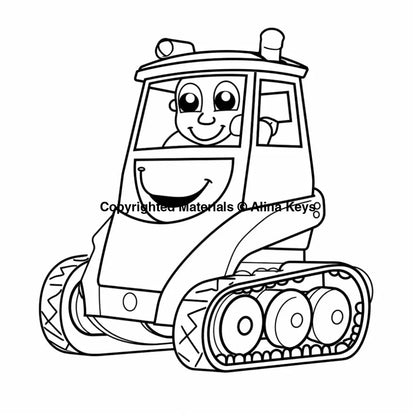 caterpillar bulldozer coloring page toddlers