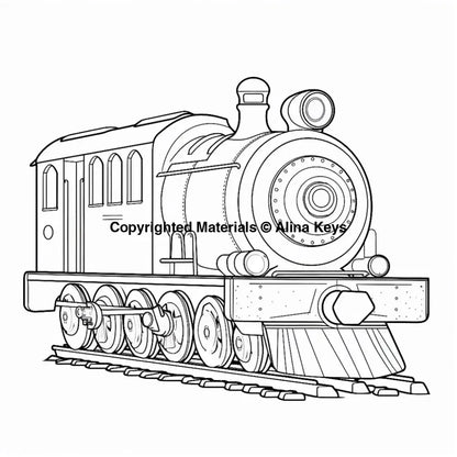 locomotive train coloring page toddlers