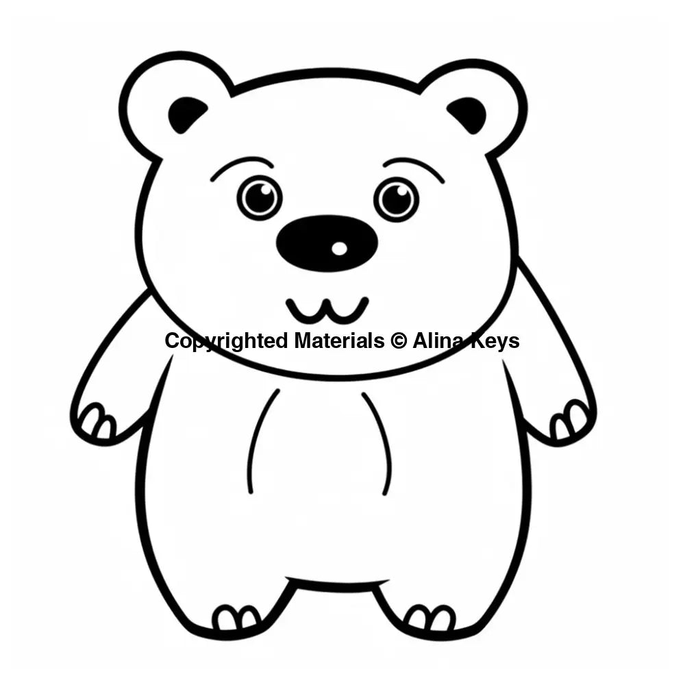 cute bear coloring page