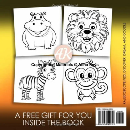 Wild Animals Coloring Book Pages for Kids and Toddlers Back Cover