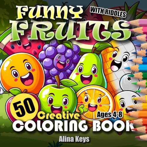 Funny Fruits Coloring Book Cover