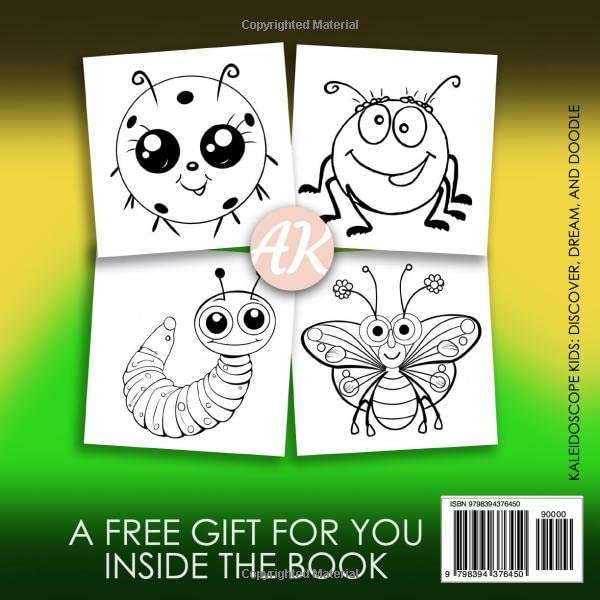 Bugs Design Coloring Book Pages for Toddlers Back Cover