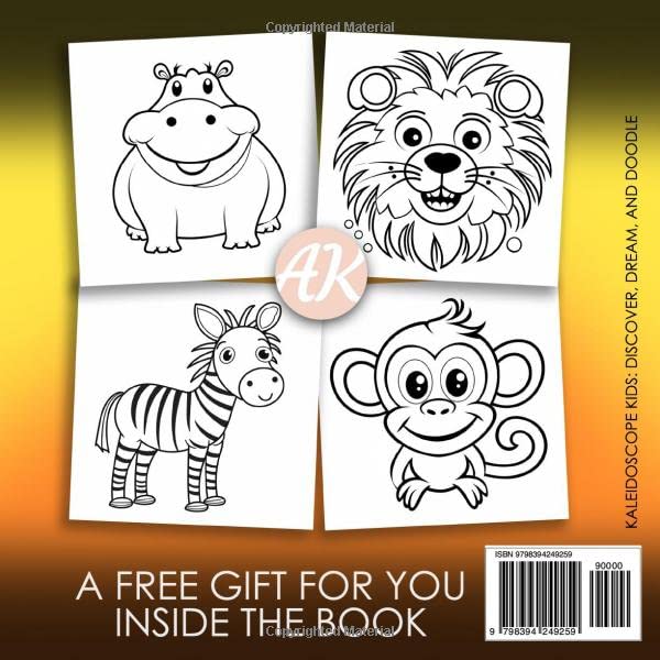 Wild Animals Coloring Book Pages for Kids and Toddlers Back Cover