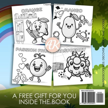 Funny Fruits Coloring Book  Back Cover
