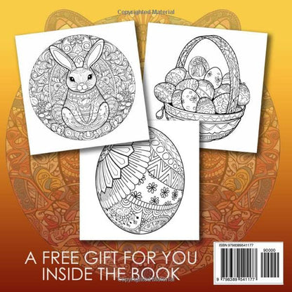 Enchanting Easter Coloring Book for Adults and Teens Back Cover